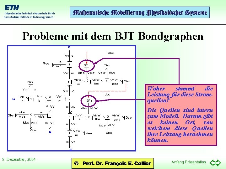 Probleme mit dem BJT Bondgraphen Woher stammt die Leistung für diese Stromquellen? Die Quellen