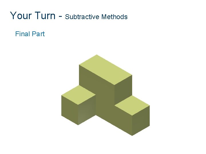 Your Turn - Subtractive Methods Final Part 