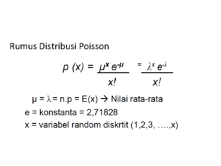 Rumus Distribusi Poisson 