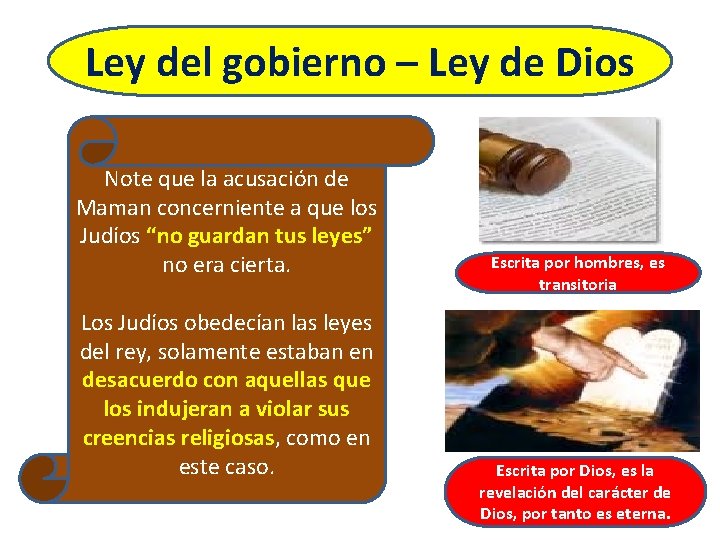 Ley del gobierno – Ley de Dios Note que la acusación de Maman concerniente