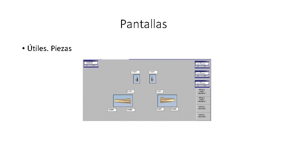 Pantallas • Útiles. Piezas 