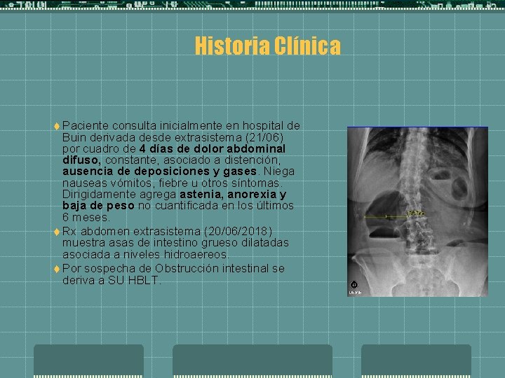 Historia Clínica t Paciente consulta inicialmente en hospital de Buin derivada desde extrasistema (21/06)