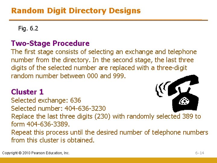 Random Digit Directory Designs Fig. 6. 2 Two-Stage Procedure The first stage consists of Random Digit Directory Designs Fig. 6. 2 Two-Stage Procedure The first stage consists of