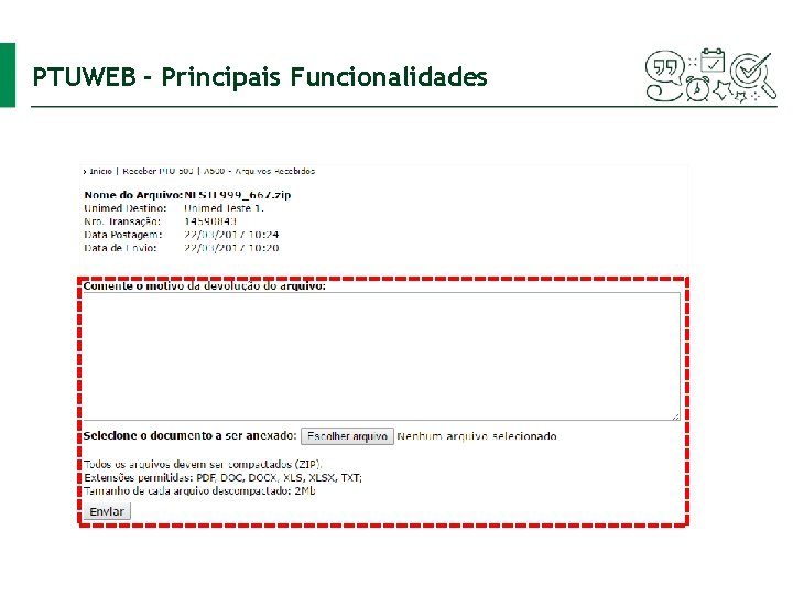 PTUWEB - Principais Funcionalidades 
