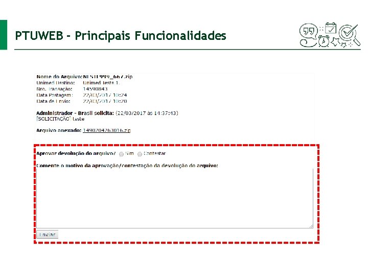 PTUWEB - Principais Funcionalidades 