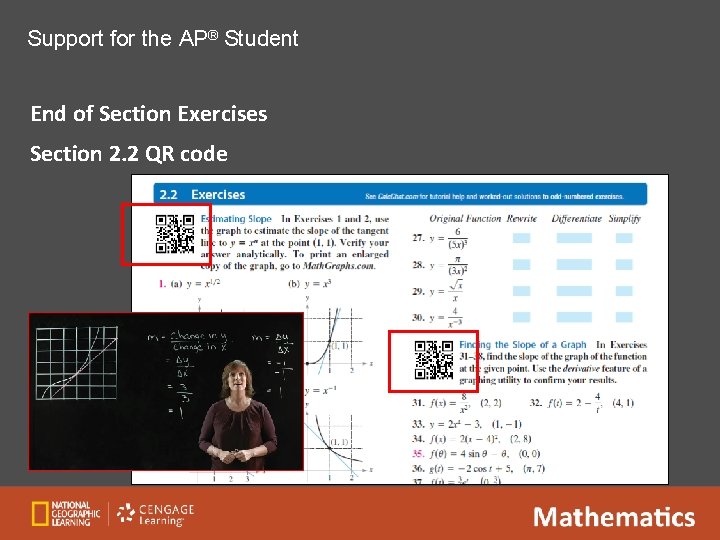 Support for the AP® Student End of Section Exercises Section 2. 2 QR code