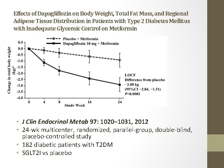 Effects of Dapagliflozin on Body Weight, Total Fat Mass, and Regional Adipose Tissue Distribution