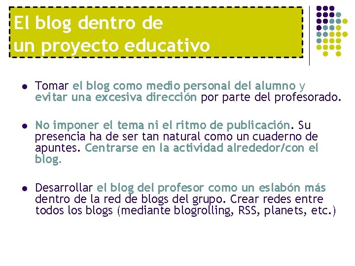 El blog dentro de un proyecto educativo l Tomar el blog como medio personal