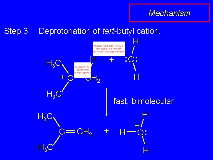 Mechanism Step 3: Deprotonation of tert-butyl cation. H H 3 C +C H +