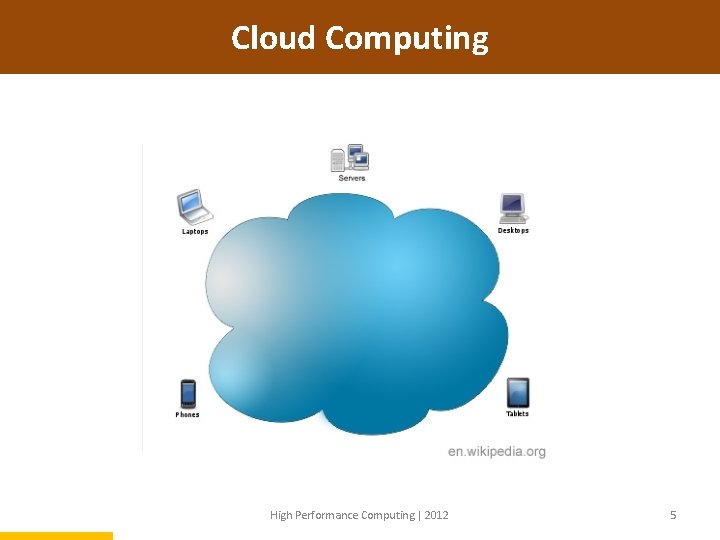 Cloud Computing High Performance Computing | 2012 5 