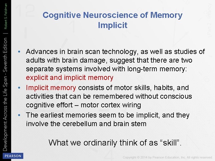 Cognitive Neuroscience of Memory Implicit • Advances in brain scan technology, as well as