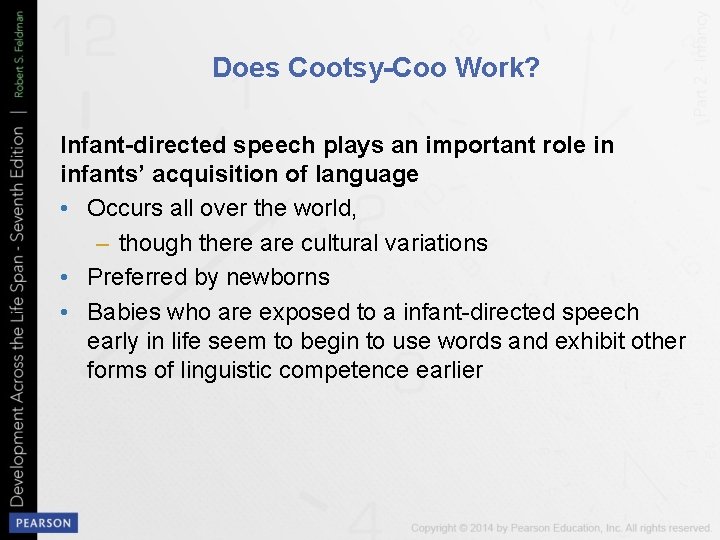 Does Cootsy-Coo Work? Infant-directed speech plays an important role in infants’ acquisition of language