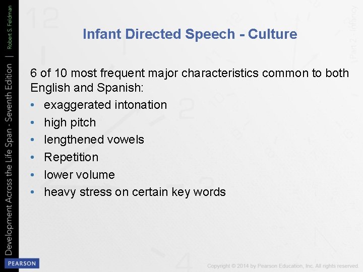 Infant Directed Speech - Culture 6 of 10 most frequent major characteristics common to