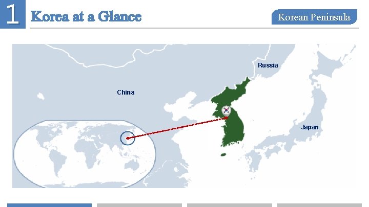 1 Korea at a Glance Korean Peninsula Russia China Japan 