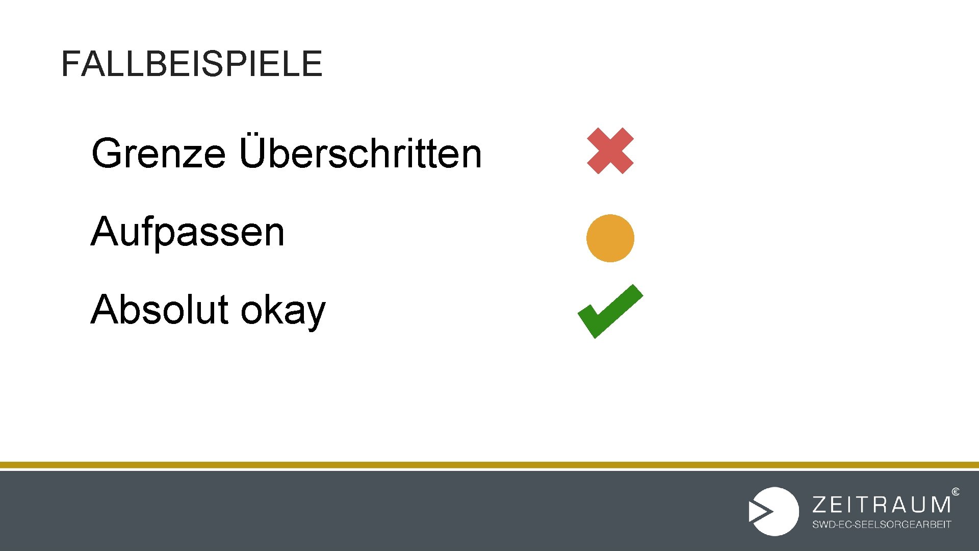 FALLBEISPIELE Grenze Überschritten Aufpassen Absolut okay 