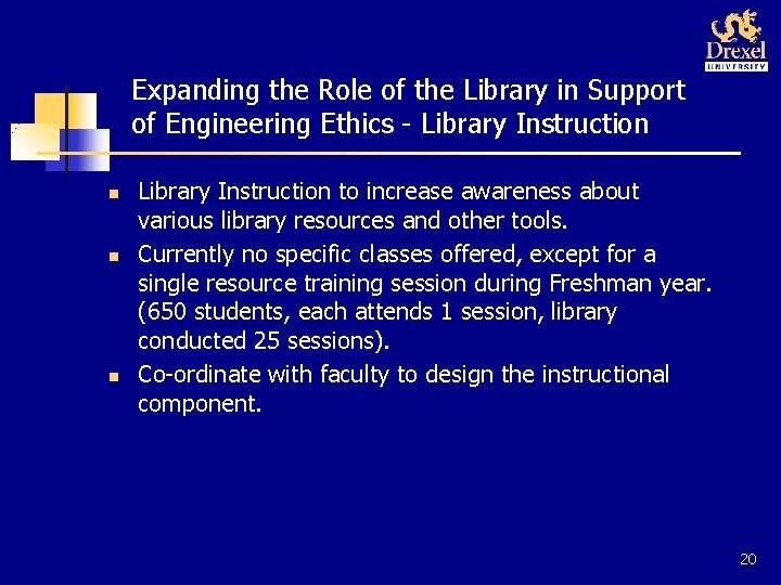 Expanding the Role of the Library in Support of Engineering Ethics - Library Instruction