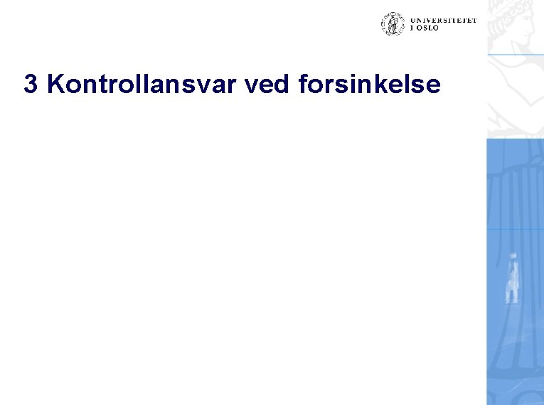 3 Kontrollansvar ved forsinkelse 