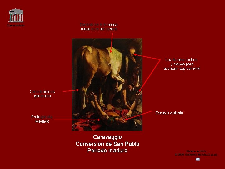 Dominio de la inmensa masa ocre del caballo Claseshistoria Luz ilumina rostros y manos