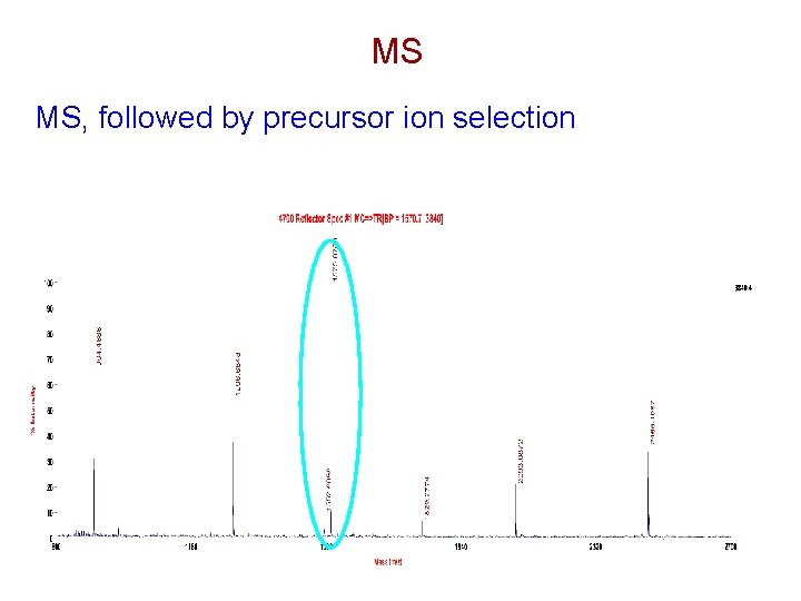 MS MS, followed by precursor ion selection 