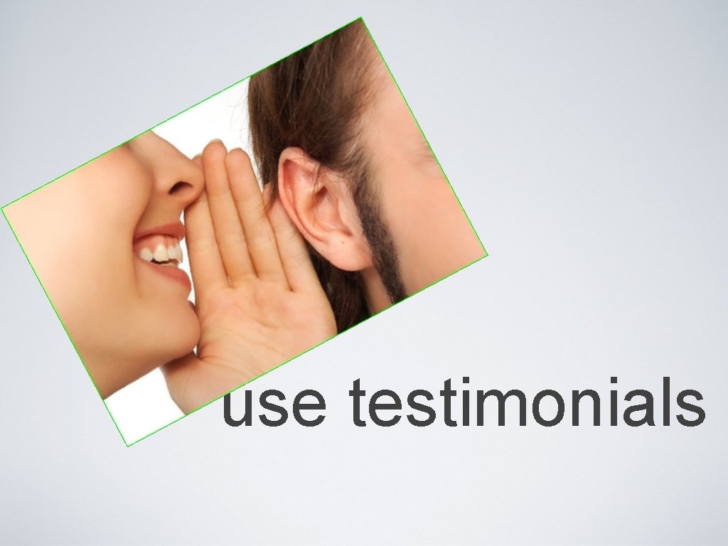 use testimonials 