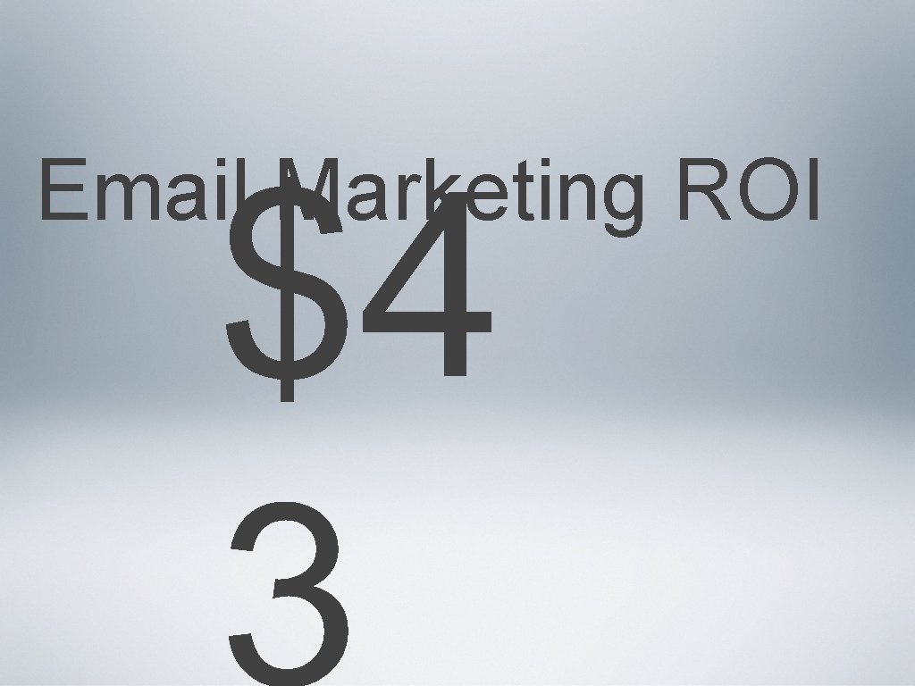 Email Marketing ROI $4 3 