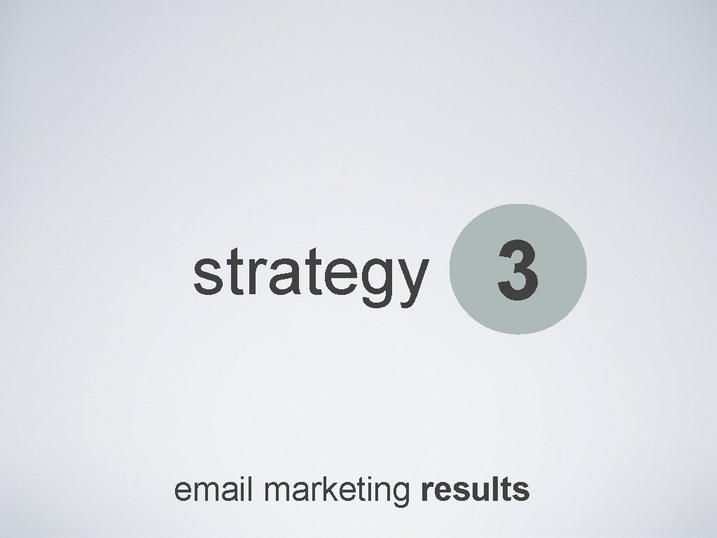 strategy 3 email marketing results 