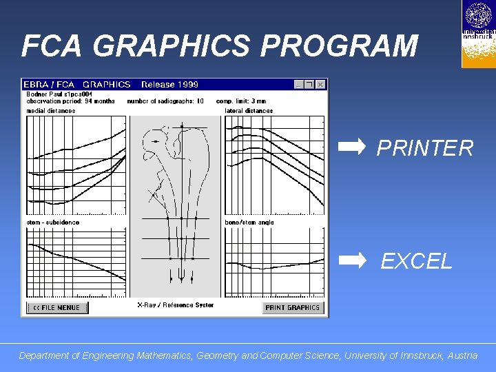 FCA GRAPHICS PROGRAM PRINTER EXCEL Department of Engineering Mathematics, Geometry and Computer Science, University
