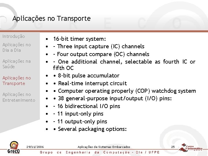 Aplicações no Transporte Introdução Aplicações no Dia a Dia Aplicações na Saúde Aplicações no