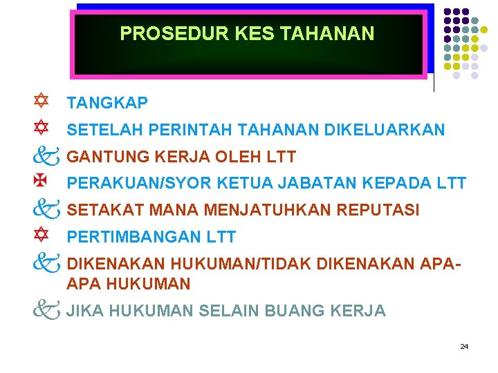 PROSEDUR KES TAHANAN Y TANGKAP Y SETELAH PERINTAH TAHANAN DIKELUARKAN k GANTUNG KERJA OLEH