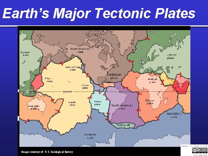 Earth’s Major Tectonic Plates Image courtesy of U. S. Geological Survey Fig. 16 -4,