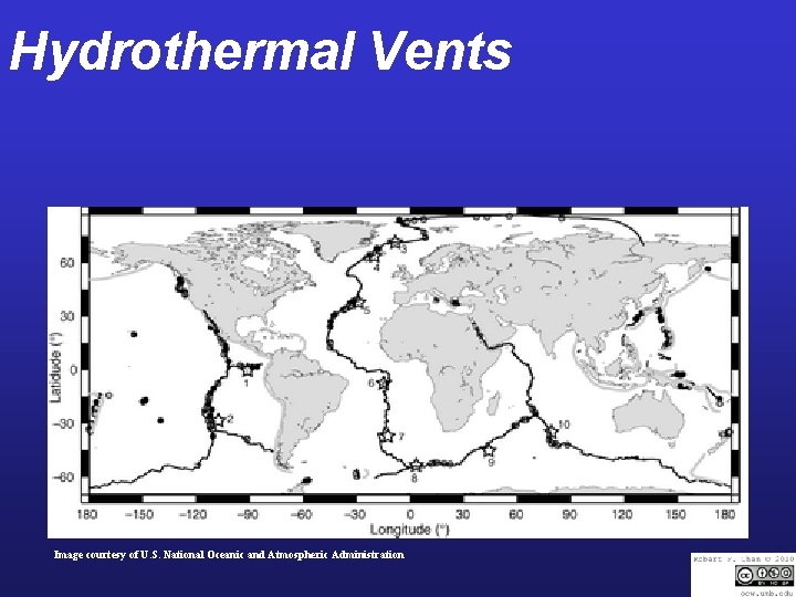 Hydrothermal Vents Image courtesy of U. S. National Oceanic and Atmospheric Administration 