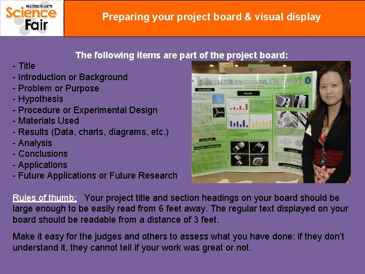 Preparing your project board & visual display The following items are part of the