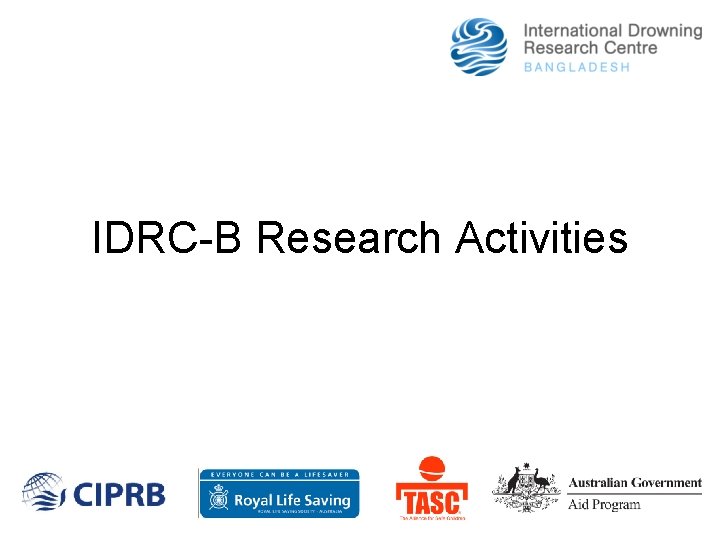 IDRC-B Research Activities 