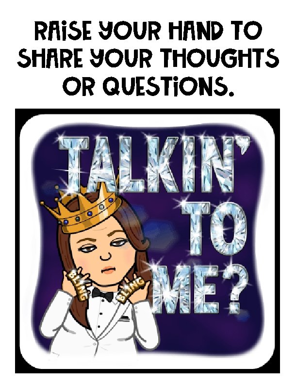 Raise Your hand to share your thoughts or questions. 