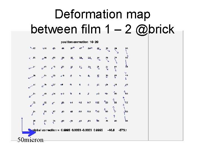 Deformation map between film 1 – 2 @brick 50 micron 