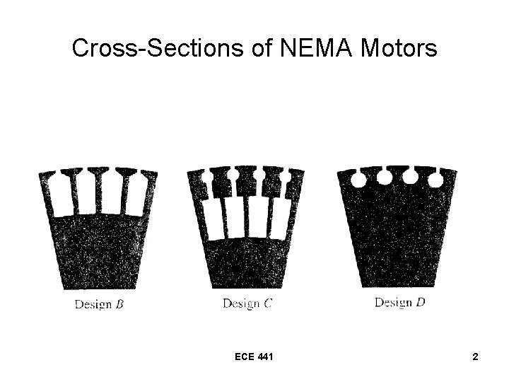 Cross-Sections of NEMA Motors ECE 441 2 