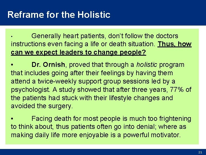 Reframe for the Holistic Generally heart patients, don’t follow the doctors instructions even facing