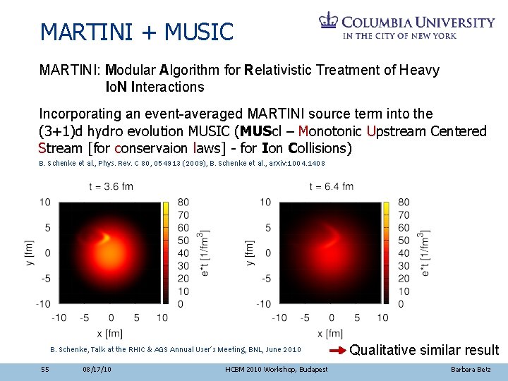 MARTINI + MUSIC MARTINI: Modular Algorithm for Relativistic Treatment of Heavy Io. N Interactions