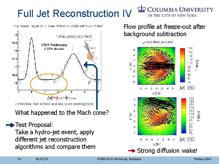Full Jet Reconstruction IV Flow profile at freeze-out after background subtraction Jet 180 J.