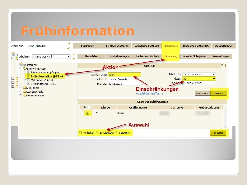 Frühinformation 