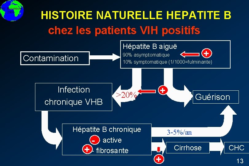 DIU Bujumbura 2008 HISTOIRE NATURELLE HEPATITE B chez les patients VIH positifs Hépatite B