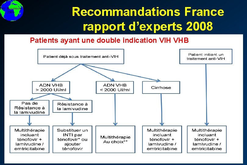 DIU Bujumbura 2008 Recommandations France rapport d’experts 2008 Patients ayant une double indication VIH