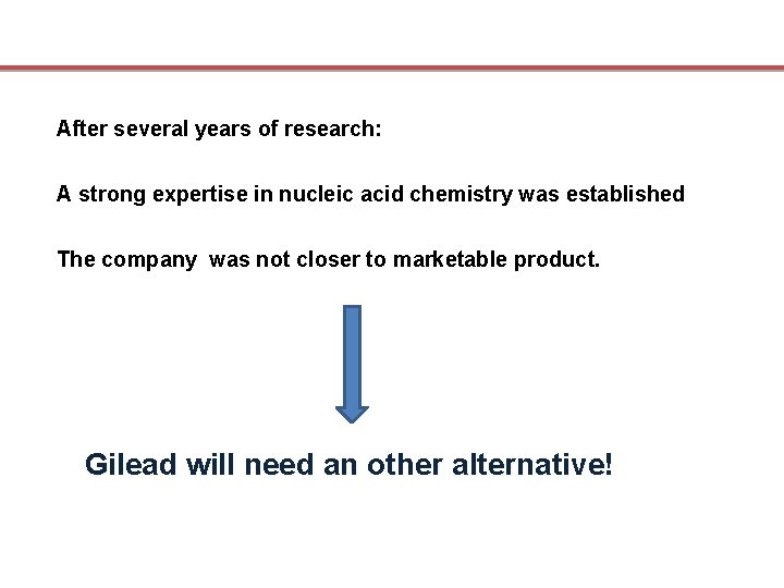 After several years of research: A strong expertise in nucleic acid chemistry was established