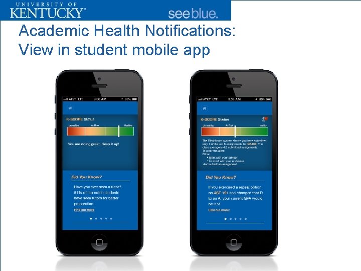 Academic Health Notifications: View in student mobile app 