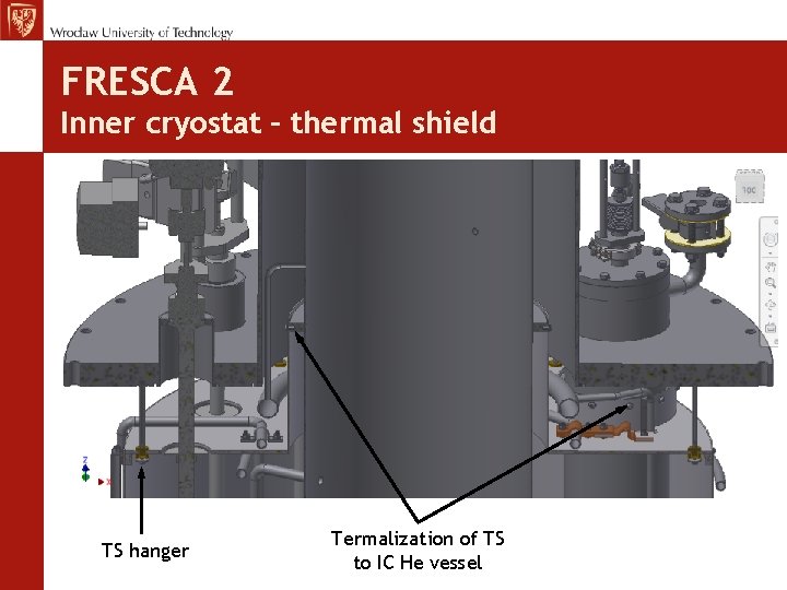 FRESCA 2 Inner cryostat – thermal shield TS hanger Termalization of TS to IC