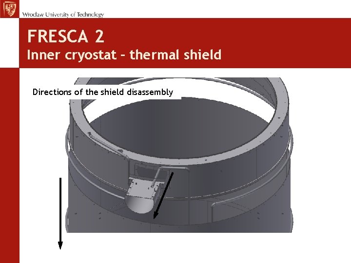 FRESCA 2 Inner cryostat – thermal shield Directions of the shield disassembly 