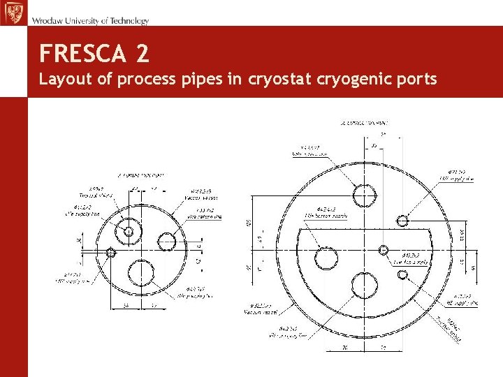 FRESCA 2 Layout of process pipes in cryostat cryogenic ports 