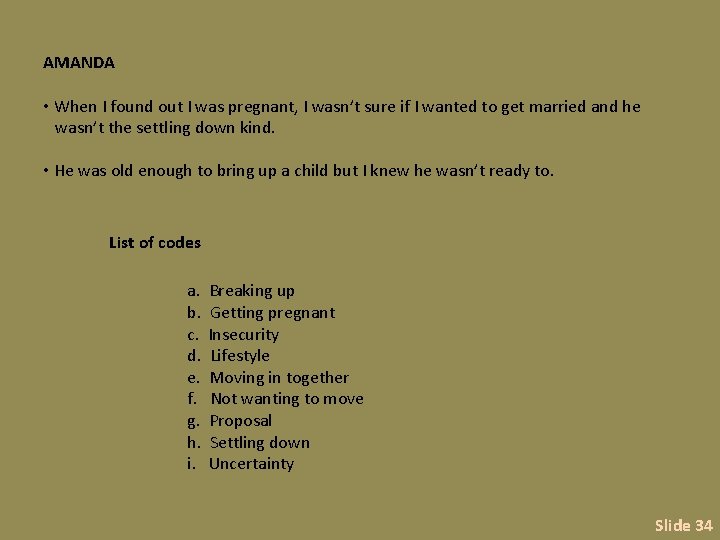 AMANDA • When I found out I was pregnant, I wasn’t sure if I