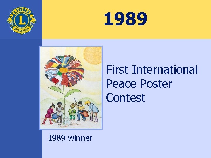 1989 First International Peace Poster Contest 1989 winner 