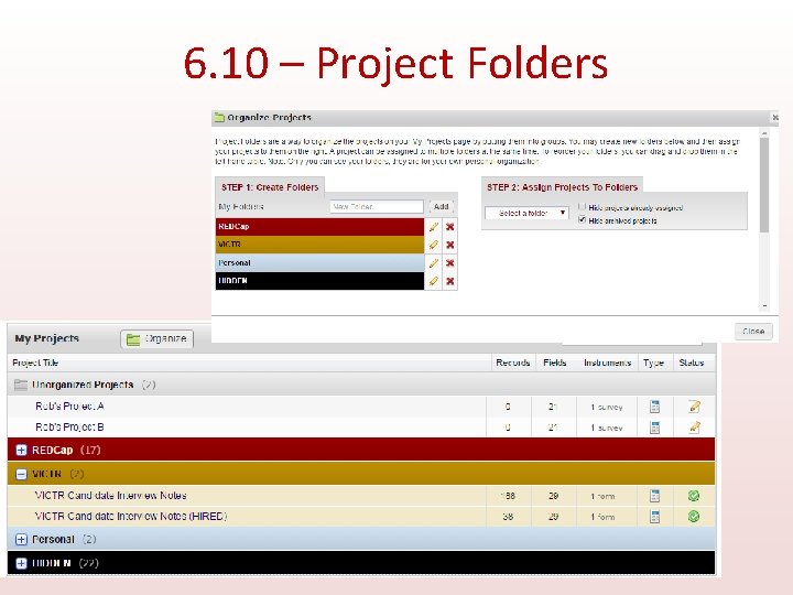 6. 10 – Project Folders 